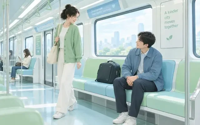 海角吃瓜网 · 地铁上一句「我帮你看着」走红，陌生人的默契太治愈 配图