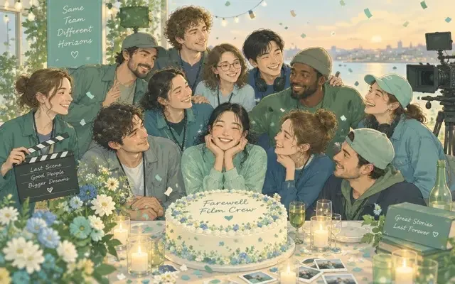 海角吃瓜网 · 剧组杀青宴流出合影，站位被解读出满满信息量 配图